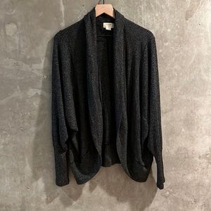 Black and gray marl slouchy sweater